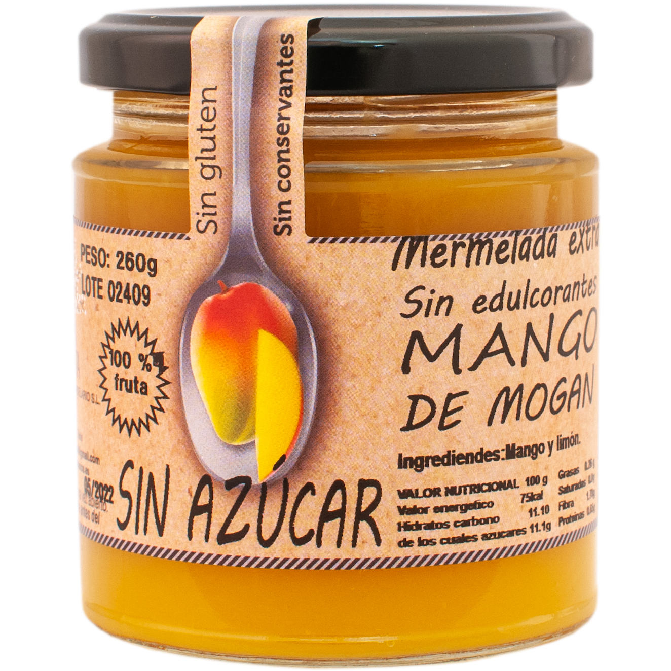Mermelada de Mango 100% (sin azúcar)